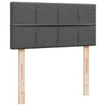 Casa si Gradina - Mobilier - Paturi si accesorii - Paturi - Pat box spring cu saltea, gri inchis, 100x200 cm, textil - Infinity.ro
