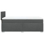 Casa si Gradina - Mobilier - Paturi si accesorii - Paturi - Pat box spring cu saltea, gri inchis, 100x200 cm, textil - Infinity.ro
