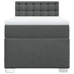 Casa si Gradina - Mobilier - Paturi si accesorii - Paturi - Pat box spring cu saltea, gri inchis, 80x200 cm, textil - Infinity.ro