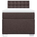 Casa si Gradina - Mobilier - Paturi si accesorii - Paturi - Pat box spring cu saltea, maro inchis, 100x200 cm, textil - Infinity.ro