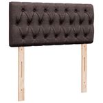 Casa si Gradina - Mobilier - Paturi si accesorii - Paturi - Pat box spring cu saltea, maro inchis, 90x190 cm, textil - Infinity.ro