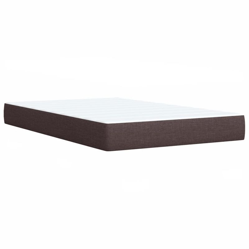Casa si Gradina - Mobilier - Paturi si accesorii - Paturi - Pat box spring cu saltea, maro inchis, 90x190 cm, textil - Infinity.ro