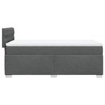 Casa si Gradina - Mobilier - Paturi si accesorii - Paturi - Pat box spring cu saltea, gri inchis, 90x190 cm, textil - Infinity.ro