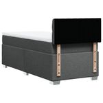 Casa si Gradina - Mobilier - Paturi si accesorii - Paturi - Pat box spring cu saltea, gri inchis, 90x190 cm, textil - Infinity.ro