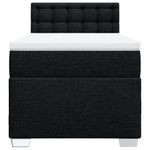 Casa si Gradina - Mobilier - Paturi si accesorii - Paturi - Pat box spring cu saltea, negru, 100x200 cm, textil - Infinity.ro