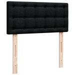 Casa si Gradina - Mobilier - Paturi si accesorii - Paturi - Pat box spring cu saltea, negru, 100x200 cm, textil - Infinity.ro