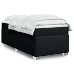 Casa si Gradina - Mobilier - Paturi si accesorii - Paturi - Pat box spring cu saltea, negru, 90x200 cm, textil - Infinity.ro