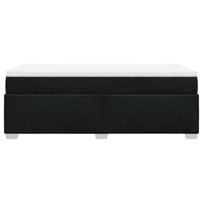 Casa si Gradina - Mobilier - Paturi si accesorii - Paturi - Pat box spring cu saltea, negru, 90x200 cm, textil - Infinity.ro