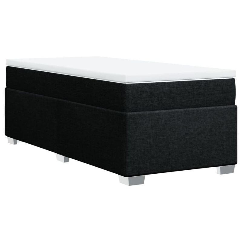 Casa si Gradina - Mobilier - Paturi si accesorii - Paturi - Pat box spring cu saltea, negru, 90x200 cm, textil - Infinity.ro