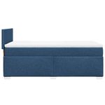 Casa si Gradina - Mobilier - Paturi si accesorii - Paturi - Pat box spring cu saltea, albastru, 90x200 cm, textil - Infinity.ro