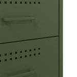 Casa si Gradina - Mobilier - Comode si corpuri - Noptiere - Noptiere 2 buc. verde maslina 36x39x68cm otel laminat la rece - Infinity.ro