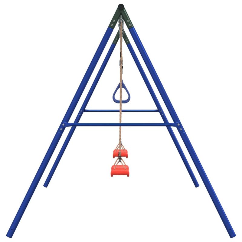 Jucarii, Copii si Bebe - Jucarii si jocuri - Jucarii de exterior - Spatii de joaca si accesorii - Set leagan de exterior, cu leagane și trapez, roșu, model 2x scaun leagăn + trapez - Infinity.ro