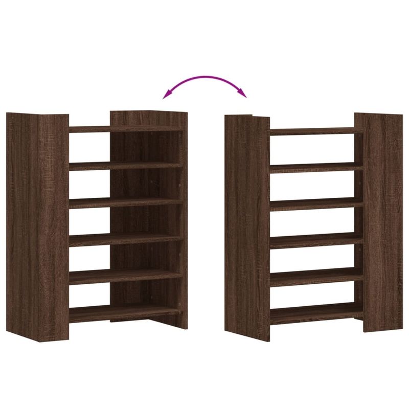 Casa si Gradina - Mobilier - Organizare si depozitare - Organizator incaltaminte - Pantofar, stejar maro, 74,5x37,5x100 cm, lemn compozit - Infinity.ro