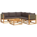 Casa si Gradina - Gradina si terasa - Mobilier exterior - Seturi mobila gradina - Set de canapele gradina cu perne, 6 piese, lemn masiv acacia - Infinity.ro