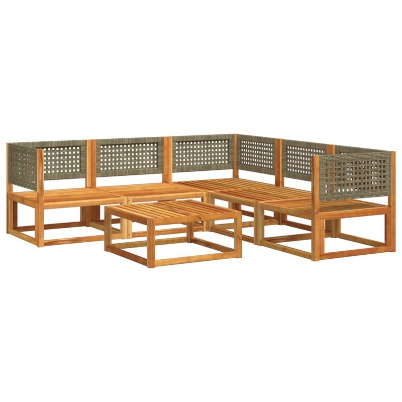 Casa si Gradina - Gradina si terasa - Mobilier exterior - Seturi mobila gradina - Set de canapele gradina cu perne, 6 piese, lemn masiv acacia - Infinity.ro