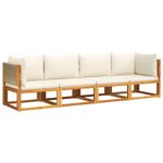 Casa si Gradina - Gradina si terasa - Mobilier exterior - Canapele si fotolii gradina - Set canapele de gradina cu perne, 4 piese, lemn masiv de acacia - Infinity.ro