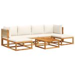Casa si Gradina - Gradina si terasa - Mobilier exterior - Canapele si fotolii gradina - Set canapele gradina cu perne, 7 piese, lemn masiv acacia - Infinity.ro