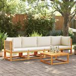Casa si Gradina - Gradina si terasa - Mobilier exterior - Canapele si fotolii gradina - Set canapele de gradina cu perne, 4 piese, lemn masiv de acacia - Infinity.ro