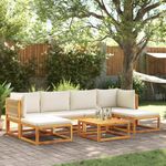 Casa si Gradina - Gradina si terasa - Mobilier exterior - Canapele si fotolii gradina - Set canapele gradina cu perne, 7 piese, lemn masiv acacia - Infinity.ro