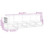 Casa si Gradina - Gradina si terasa - Mobilier exterior - Canapele si fotolii gradina - Set canapele de gradina cu perne, 4 piese, lemn masiv de acacia - Infinity.ro