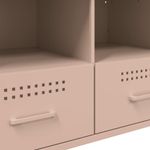 Casa si Gradina - Mobilier - Comode si corpuri - Comode - Dulap TV, 2 buc., roz, 68x39x50,5 cm, otel laminat la rece - Infinity.ro