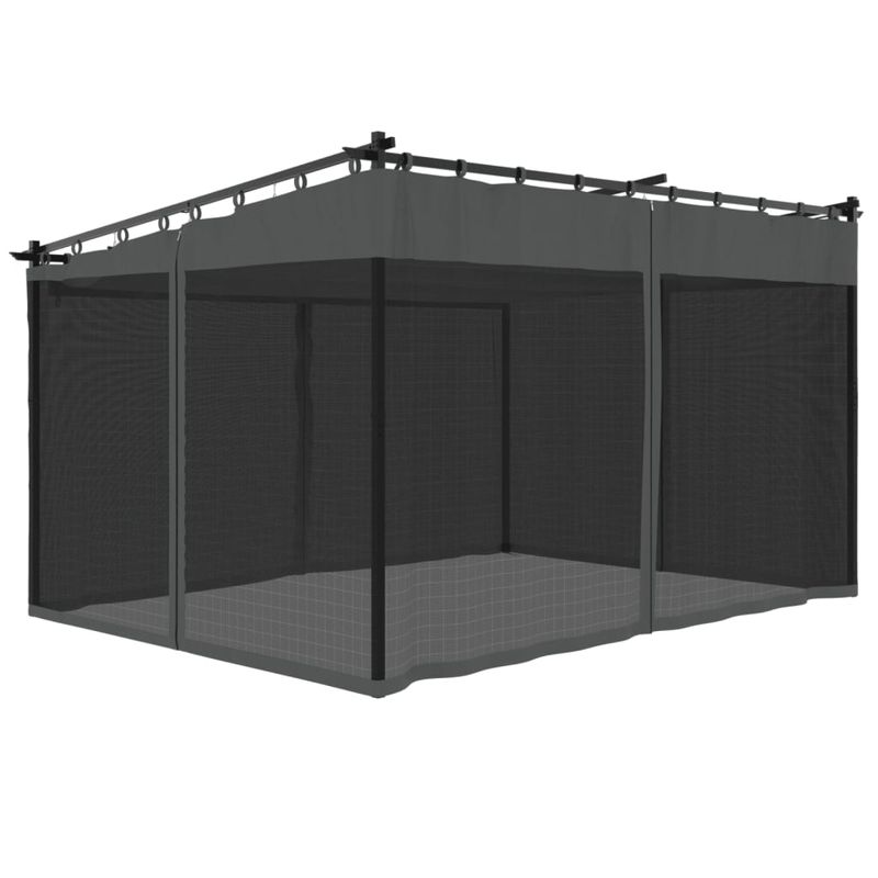 Casa si Gradina - Gradina si terasa - Umbrele si pavilioane - Pavilioane - Foisor cu pereti din plasa, antracit, 4x3 m, otel - Infinity.ro