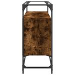 Casa si Gradina - Mobilier - Comode si corpuri - Comode - Dulap, blat din sticla stejar fumuriu 98x35x81cm lemn prelucrat - Infinity.ro