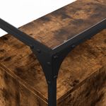 Casa si Gradina - Mobilier - Comode si corpuri - Comode - Dulap, blat din sticla stejar fumuriu 98x35x81cm lemn prelucrat - Infinity.ro