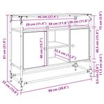 Casa si Gradina - Mobilier - Comode si corpuri - Comode - Dulap, blat din sticla stejar fumuriu 98x35x81cm lemn prelucrat - Infinity.ro