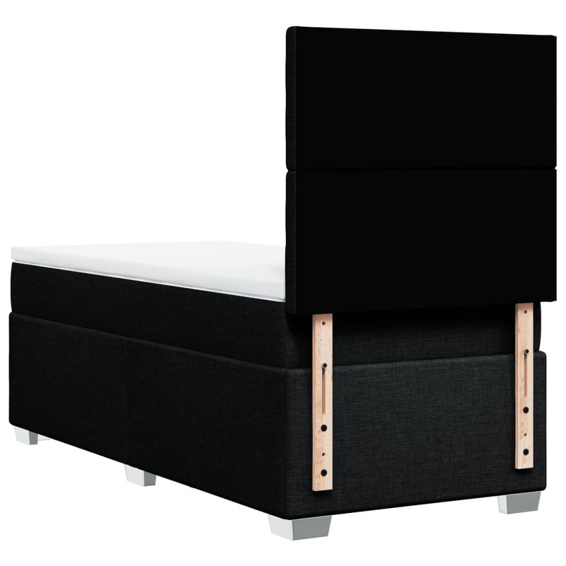 Casa si Gradina - Mobilier - Paturi si accesorii - Paturi - Pat box spring cu saltea, negru, 80x200 cm, textil - Infinity.ro