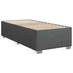 Casa si Gradina - Mobilier - Paturi si accesorii - Paturi - Pat box spring cu saltea, gri inchis, 90x200 cm, textil - Infinity.ro