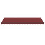Casa si Gradina - Gradina si terasa - Umbrele si pavilioane - Umbrele - Copertina retractabila manual cu LED-uri, visiniu, 600x350 cm - Infinity.ro