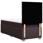 Casa si Gradina - Mobilier - Paturi si accesorii - Paturi - Pat box spring cu saltea, maro inchis, 90x190 cm, textil - Infinity.ro