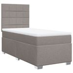 Casa si Gradina - Mobilier - Paturi si accesorii - Paturi - Pat box spring cu saltea, gri taupe, 100x200 cm, textil - Infinity.ro