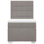 Casa si Gradina - Mobilier - Paturi si accesorii - Paturi - Pat box spring cu saltea, gri taupe, 100x200 cm, textil - Infinity.ro