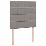 Casa si Gradina - Mobilier - Paturi si accesorii - Paturi - Pat box spring cu saltea, gri taupe, 100x200 cm, textil - Infinity.ro