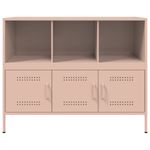 Casa si Gradina/Mobilier/Comode si corpuri/Comode - Dulap, roz, 100,5x39x79 cm, otel laminat la rece - Infinity.ro