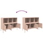Casa si Gradina/Mobilier/Comode si corpuri/Comode - Dulap, roz, 100,5x39x79 cm, otel laminat la rece - Infinity.ro
