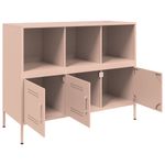Casa si Gradina/Mobilier/Comode si corpuri/Comode - Dulap, roz, 100,5x39x79 cm, otel laminat la rece - Infinity.ro
