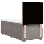 Casa si Gradina - Mobilier - Paturi si accesorii - Paturi - Pat box spring cu saltea, gri taupe, 100x200 cm, textil - Infinity.ro