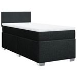 Casa si Gradina - Mobilier - Paturi si accesorii - Paturi - Pat box spring cu saltea, negru, 90x200 cm, textil - Infinity.ro