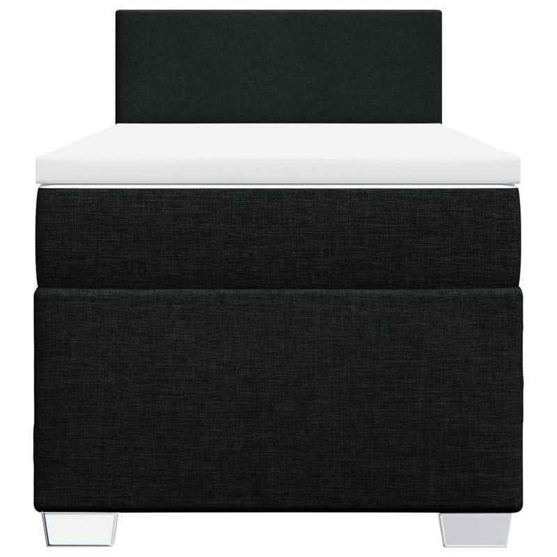 Casa si Gradina - Mobilier - Paturi si accesorii - Paturi - Pat box spring cu saltea, negru, 90x200 cm, textil - Infinity.ro