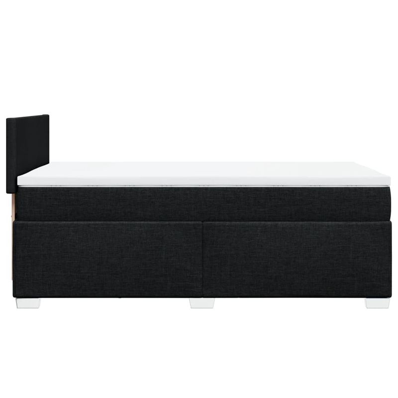 Casa si Gradina - Mobilier - Paturi si accesorii - Paturi - Pat box spring cu saltea, negru, 90x200 cm, textil - Infinity.ro