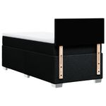 Casa si Gradina - Mobilier - Paturi si accesorii - Paturi - Pat box spring cu saltea, negru, 90x200 cm, textil - Infinity.ro