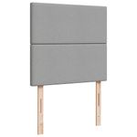 Casa si Gradina - Mobilier - Paturi si accesorii - Paturi - Pat box spring cu saltea, gri deschis, 100x200 cm, textil - Infinity.ro