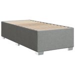 Casa si Gradina - Mobilier - Paturi si accesorii - Paturi - Pat box spring cu saltea, gri deschis, 100x200 cm, textil - Infinity.ro