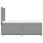 Casa si Gradina - Mobilier - Paturi si accesorii - Paturi - Pat box spring cu saltea, gri deschis, 100x200 cm, textil - Infinity.ro