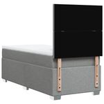 Casa si Gradina - Mobilier - Paturi si accesorii - Paturi - Pat box spring cu saltea, gri deschis, 100x200 cm, textil - Infinity.ro