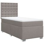 Casa si Gradina - Mobilier - Paturi si accesorii - Paturi - Pat box spring cu saltea, gri taupe, 80x200 cm, textil - Infinity.ro