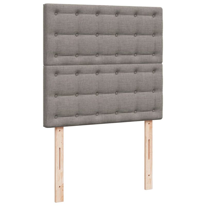 Casa si Gradina - Mobilier - Paturi si accesorii - Paturi - Pat box spring cu saltea, gri taupe, 80x200 cm, textil - Infinity.ro